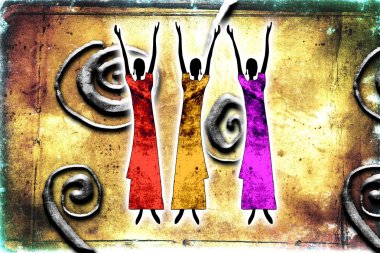 Afrika retro vintage tarzı