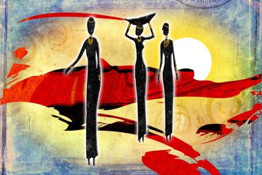 Afrika retro vintage tarzı