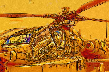 Askeri helikopter sanat tasarım