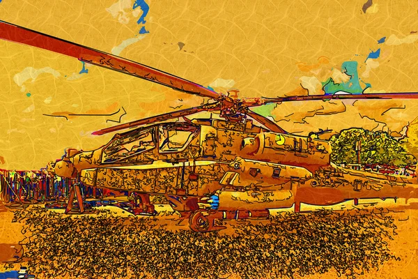 Militärhubschrauber Kunst Design — Stockfoto