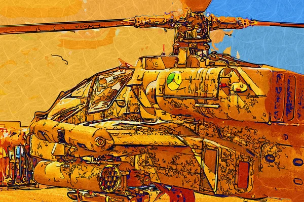 Militaire helikopter kunst design — Stockfoto
