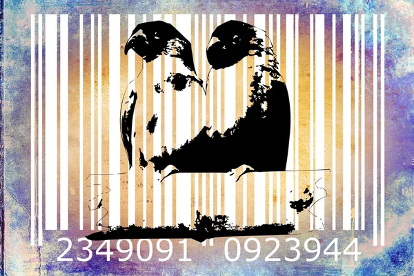 Barcode animal design art idea — Stock Photo, Image