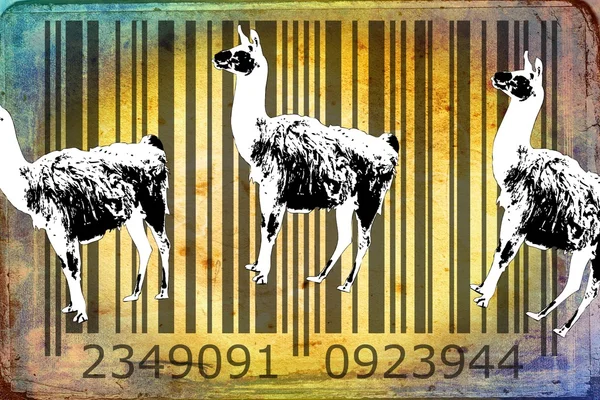 Barcode animal design art idea — Stock Photo, Image