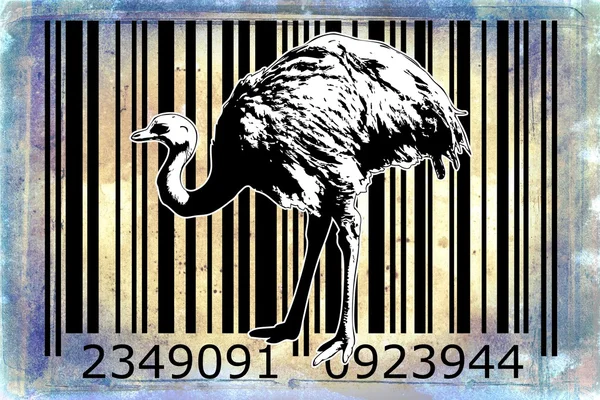 Barcode animal design art idea — Stock Photo, Image