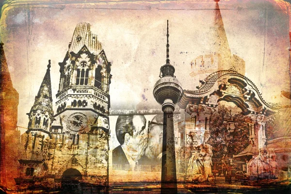 Berlijn kunst ontwerp illustratie — Stockfoto