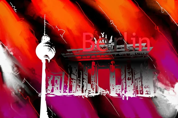 Berlin konst design illustration — Stockfoto