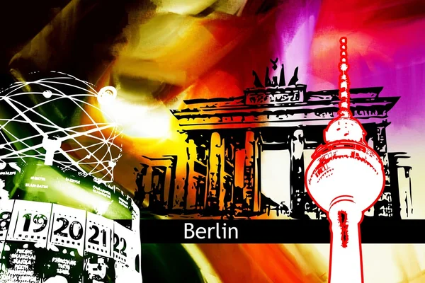 Illustrazione di design artistico Berlino — Foto Stock