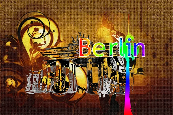 Berlin konst design illustration — Stockfoto