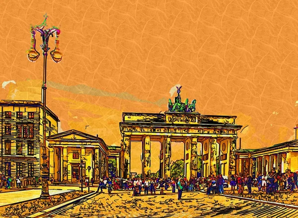 Berlín umění design ilustrace — Stock fotografie