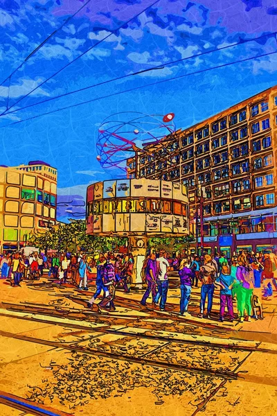 Berlijn kunst ontwerp illustratie — Stockfoto