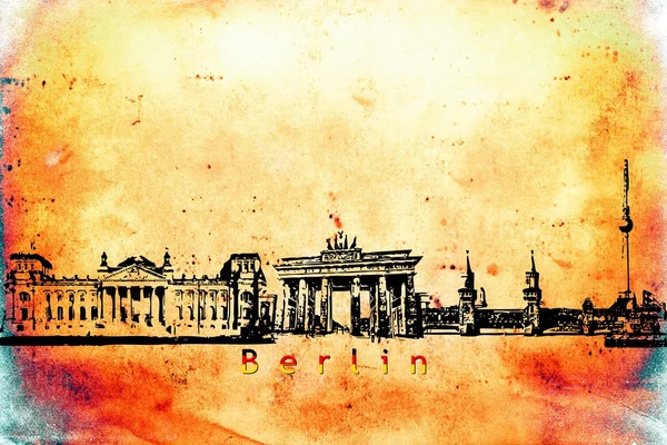 柏林艺术设计插图 — 图库照片
