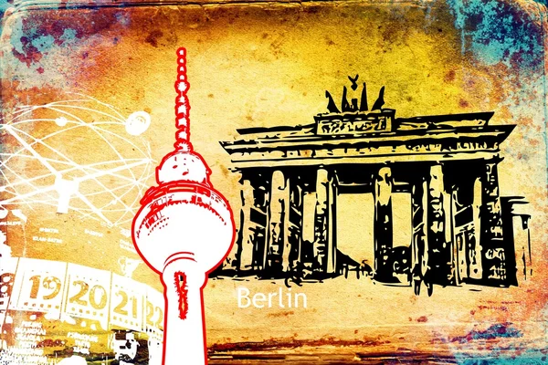 Berliner Kunstdesign-Illustration — Stockfoto