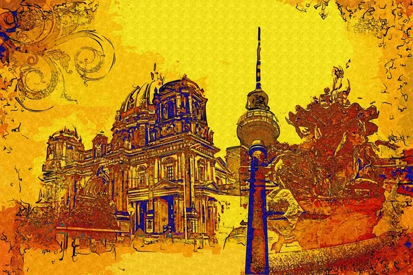 Berlin art design illustration — Stock Photo, Image