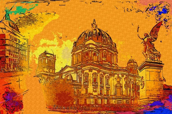 Berlin art design illustration — Stock Photo, Image