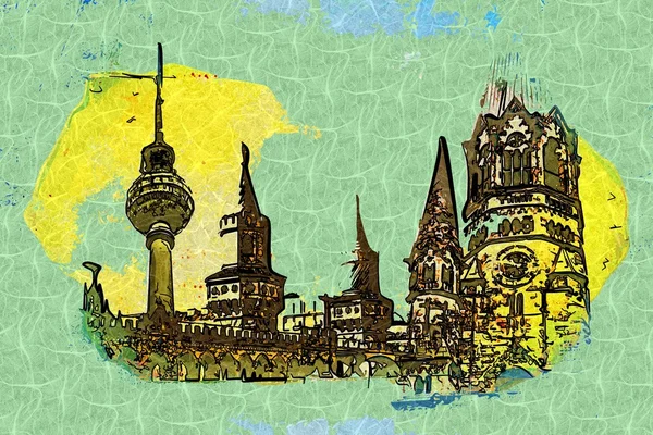 Berlin art design illustration — Stock Photo, Image