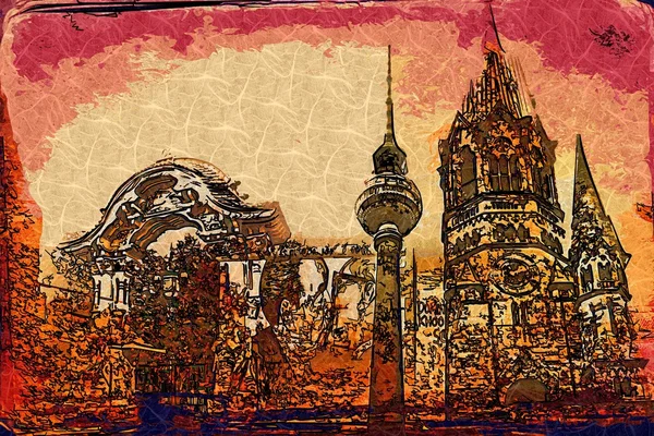 Berlin art design illustration — Stock Photo, Image