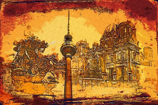 Berlin art design illustration — Stock Photo, Image