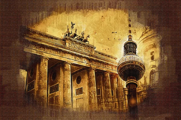 Berlin art design illustration — Stock Photo, Image