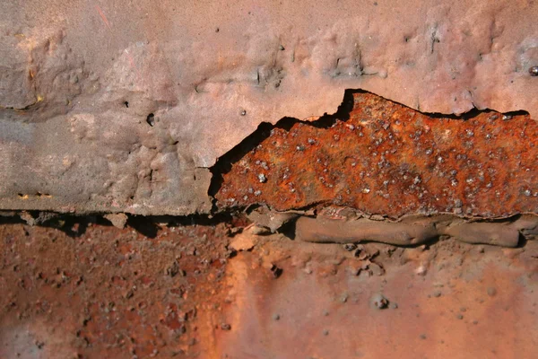 Grunge parçalanmış boya paslı metal arkaplan — Stok fotoğraf