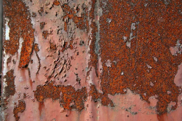 Grunge flisade måla rostig texturerad metall bakgrund — Stockfoto