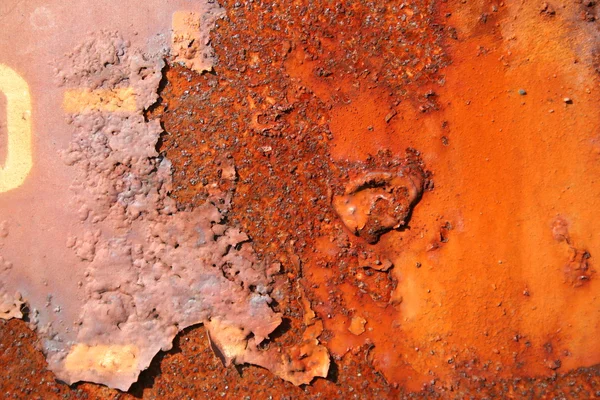 Grunge parçalanmış boya paslı metal arkaplan — Stok fotoğraf