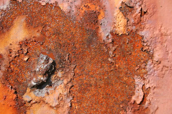 Grunge abgeplatzte Farbe rostigen strukturierten Metall Hintergrund — Stockfoto