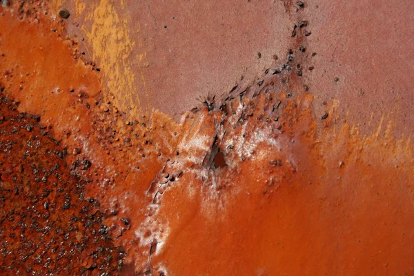 Grunge rozdrobnione farby zardzewiałe teksturowane metalowe tło — Zdjęcie stockowe