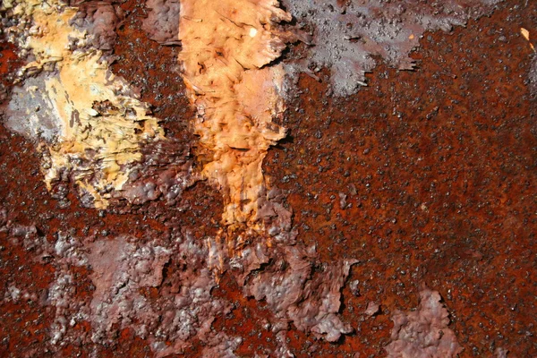 Grunge lascado pintura enferrujado texturizado metal fundo — Fotografia de Stock