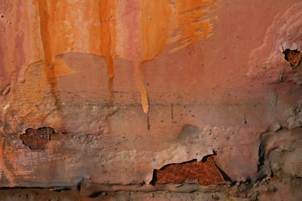 Grunge parçalanmış boya paslı metal arkaplan — Stok fotoğraf