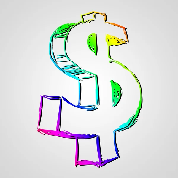 Dollar pictogram illustratie — Stockfoto