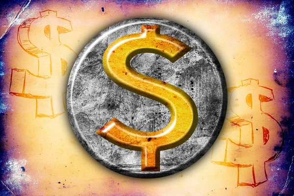 Ilustração do ícone do dólar — Fotografia de Stock