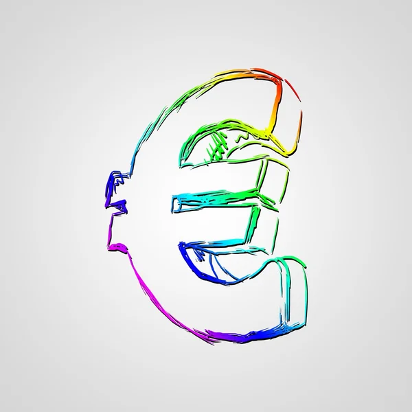 Euro icon illustration — ストック写真