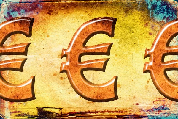 Иконка евро — стоковое фото