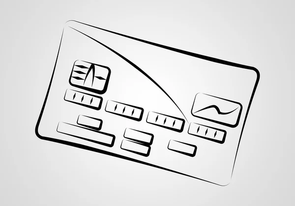 Kreditkort ikon illustration — Stockfoto