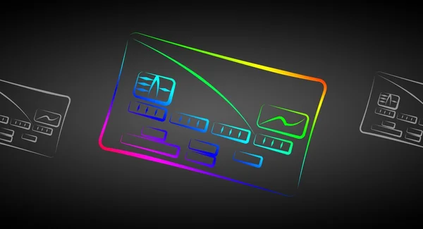 Credit card icon illustration — Stock Photo, Image