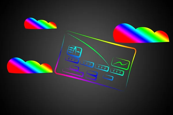 Creditcard pictogram illustratie — Stockfoto