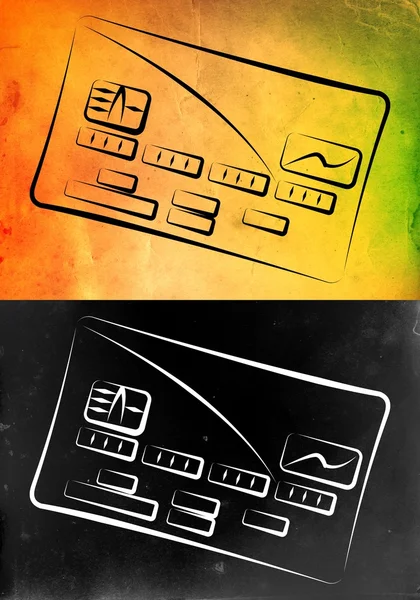 Ilustração do ícone do cartão de crédito — Fotografia de Stock