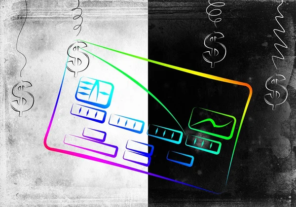 Credit card icon illustration — Stock Photo, Image