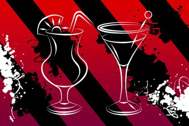 Alkollü kokteyller resimde kümesi