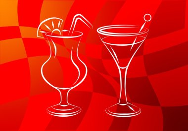 Alkollü kokteyller resimde kümesi