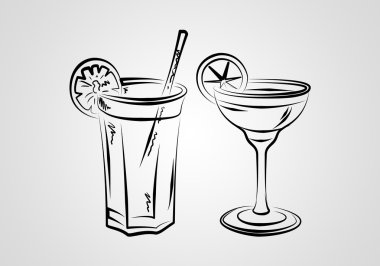 Alkollü kokteyller resimde kümesi