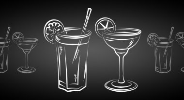 Alkollü kokteyller resimde kümesi