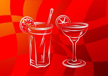 Alkollü kokteyller resimde kümesi