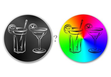 Alkollü kokteyller resimde kümesi