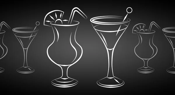 Set of alcoholic cocktails illustration — Stock Photo, Image