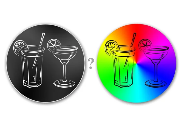 Illustration einer Reihe alkoholischer Cocktails — Stockfoto