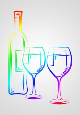 Şarap sanat illüstrasyon