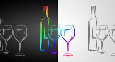 Şarap sanat illüstrasyon