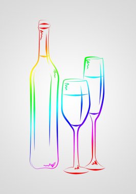 Şarap sanat illüstrasyon