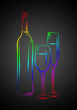 Şarap sanat illüstrasyon